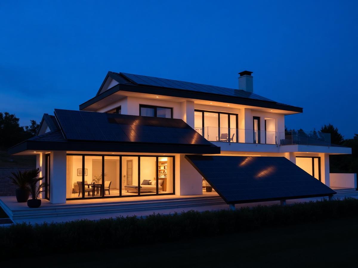 Villa con impianto fotovoltaico Rylectra